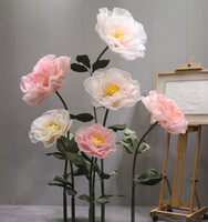 A-GF005 Vente en gros de fleurs artificielles géantes en papier, fleurs géantes en mousse, fleurs géantes en soie debout pour la décoration de mariage