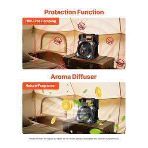 Lanterne LED portable de 8 pouces DB 20000mAh Ventilateur solaire rechargeable 7W Lanterne sans fil - Product Image 6