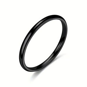 Anello nuziale geometrico in acciaio inossidabile Q601 placcato oro rosa, unisex, per matrimoni, anelli alla moda. - Product Image 2