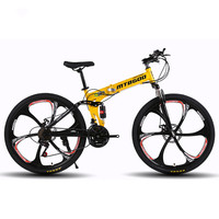 Vélo de montagne pliable pour adultes Tianjin, vente chaude, 21 vitesses, 24, 26, 29 pouces, Bicicleta, vélo pliable pour hommes