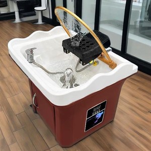 Más vendido Lavacabezas portátil dorado para salón, para lavado de cabello y spa capilar, bajo encimera, precio para peluquería - Product Image 4