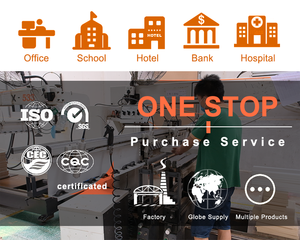 Escritorios de oficina modernos hạt gỗ MFC máy tính góc bàn cho tủ văn phòng nhà bàn L hình dạng máy trạm làm việc tủ - Product Image 5