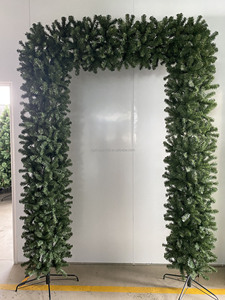 250CM verde artificiale PVC natale arco albero per porta singola utilizzando - Product Image 3