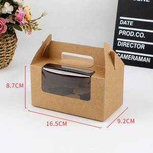 Bán buôn giấy kraft bánh nướng xốp cupcakes Hộp bao bì với 1 2 4 6 lỗ cho đám cưới bó hoa bánh ngọt - Product Image 1