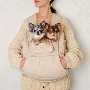 Sac à dos de transport pour animaux de compagnie avec logo personnalisé, en nylon imperméable, avec fenêtre avant en maille amovible, support lombaire, pour petits chiens, voyages et activités de plein air - Product Image 1