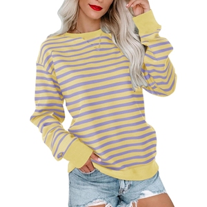 Sweat-shirt à col rond en tricot ultra doux pour femmes coupe décontractée couleur unie respirant écologique pour une utilisation en hiver - Product Image 1