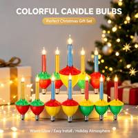 9 Lumières de Nuit Traditionnelles Multicolores à Bulles, à Brancher, Certifiées UL, Idéales pour les Fêtes de Noël, Éclairage de Chambre, Idée Cadeau