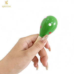 <span class=keywords><strong>Prix</strong></span> de gros <span class=keywords><strong>Maracas</strong></span> en bois de couleur de Noël pour enfants Décoration festive Musique Illumination Éducation - Product Image 3