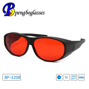 Gafas de seguridad para láser con montura completa y lentes de policarbonato, protección de 180-540NM para luz verde, azul y UV - Product Image 4