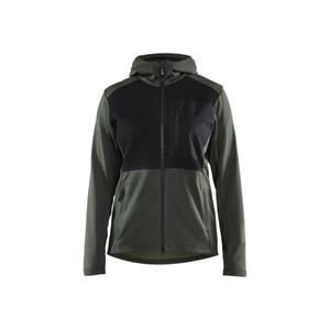 BLAKLADER - 354225334199L Sudadera con capucha Mujer con cremallera larga Otoño verde/Negro-EAN 7330509880449 WORK HOODIES - Product Image 1