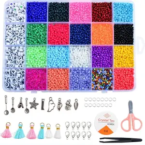 Kit de fabrication de bijoux perles pour la fabrication de bracelets ensemble artisanal lettres en verre alphabet DIY art et artisanat pour femmes