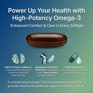 Concentrated Omega 3 and PEA <strong>Supplement</strong> for Brain Heart Health and <strong>Muscle</strong> Recovery GMP Certified - Product Image 3