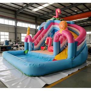 Tobogán Inflable Comercial de PVC con Forma de Flamenco, Castillo Hinchable Combinado para Niños, Piscina Inflable con Tobogán - Product Image 4