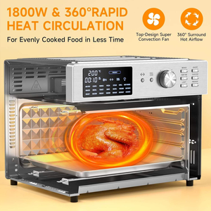 Oven Listrik Multifungsi, Oven Pemanggang, dan Air Fryer Combo dari Stainless Steel, Kapasitas 30L, Muat Ayam Utuh - Product Image 3