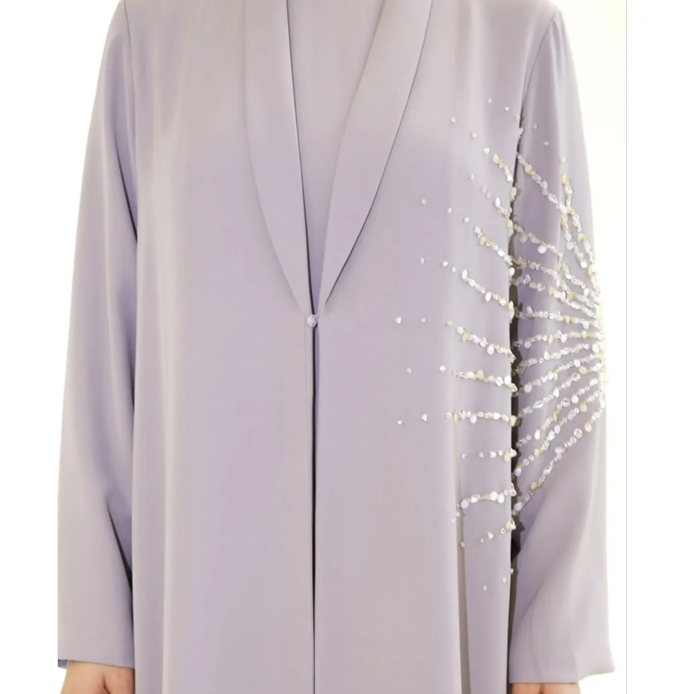 Cardigan avec broderie, vêtements islamiques, mode, Kimono ouvert devant, Style arabe, dubaï, Abaya musulman, 2022