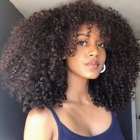Perruque Afro Kinky Curly Perruques courtes en cheveux synthétiques doux et légers Fibre résistante à la chaleur pour femmes noires