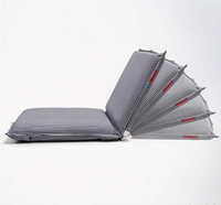 Chaise pliante de plage réglable en couleur personnalisée avec tapis de sol imperméable à rayures pour le camping, le pique-nique et la pelouse