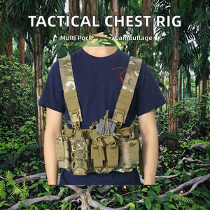 Chaleco Táctico MOLLE |   Chaleco Táctico Ajustable con Múltiples Bolsillos para Cargadores, de Poliéster - Product Image 2