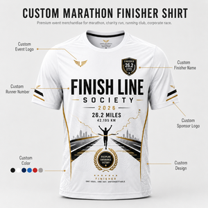 Camiseta Personalizada para Finalistas de Maratón, Camiseta Conmemorativa para el Línea de Meta, para Eventos Deportivos y Premios a Corredores - Product Image 6