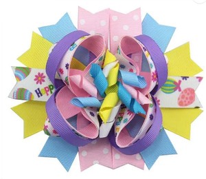 Venta al por Mayor de Lazos para el Cabello con Forma de Huevo de Pascua, Lazos Divertidos para el Cabello con Diseño de Conejito de Pascua para Niñas, Accesorios para el Cabello Infantiles - Product Image 5