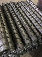 Rouleau de convoyeur à spirale en acier JUXIN avec roulement à billes à gorge profonde, haute capacité de charge pour entrepôts et mines