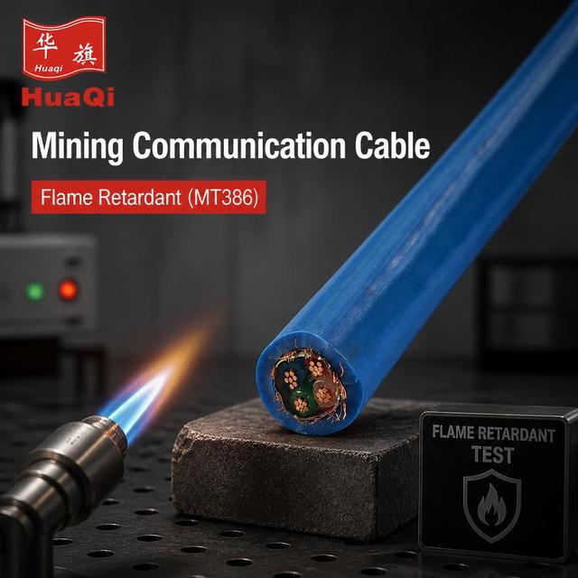 HUAQI MHYVP 4 Core Shielded Communication Cable Fixed Installation Signal Wire with Braided Copper Screen for Mining
