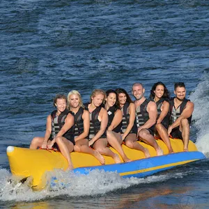 Hochwertiges aufblasbares Bananenschiff aufblasbares Bananenboot aufblasbares Wasserspielzeug für Wassersport