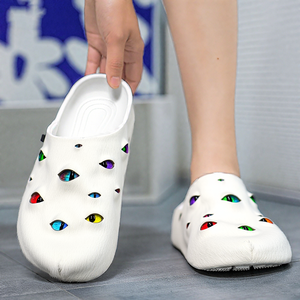 Custimzed verre yeux oeil boule <span class=keywords><strong>Mules</strong></span> diapositives <span class=keywords><strong>fourrure</strong></span> mode pantoufle pour hommes femmes femme dame - Product Image 2