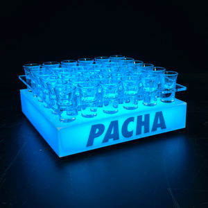 Bar LED porte-gobelet lumineux ensemble de verres à liqueur en acrylique; Cocktail Bullet Glass givré <span class=keywords><strong>Jagermeister</strong></span> Shot Glass Liquor Rack - Product Image 1