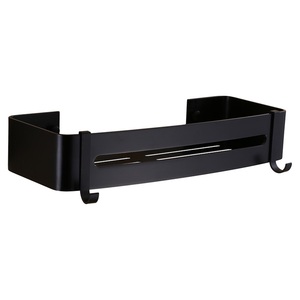 Modern Black Zinc Alloy Bathroom <b>Shelf</b> Triangle <b>Basket</b> Eco-Friendly Hotel Single-Layer Corner Rack - Product Image 5