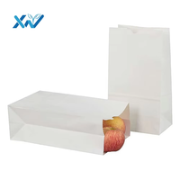 Biologisch abbaubare weiße Papiertüte Retail Candies Papiertüte ohne Griff SOS Flat Bottom zum Mitnehmen von Taschen