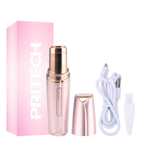 PRITECH Rasoir Électrique Portable Indolore pour le Visage, Épilateur Facial pour Femmes, Rasoir Lèvres Effet Rouge à Lèvres pour les Poils de Pêche, du Menton et du Haut des Lèvres