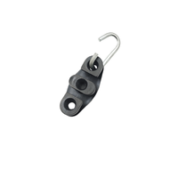 FTTH S Type Drop Cable Clamp ABS Plastic Body Stainless Steel Hook Fiber Optic Anchor Clamp Plastic Anchor for Aerial Install