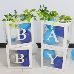 Personalizza lettera nome trasparente Baby Shower Balloon Box <span class=keywords><strong>1</strong></span> ° <span class=keywords><strong>compleanno</strong></span> decorazione per feste bambini ragazzo ragazza BabyShower decorazioni per matrimoni - Product Image 3