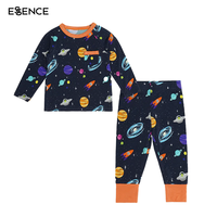 Vêtements pour bébé impression univers personnalisé pour nouveau-né pyjamas long hiver combinaison pyjamas pour bébé en bambou et coton biologique