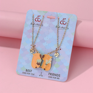 Kalung Capybara lucu, Kalung persahabatan hewan, Kalung magnetik untuk anak perempuan - Product Image 2