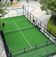 Özelleştirilebilir Renkli Açık Hava Sporları Panoramik Padel Kortu Çelik ve Cam Tenis Kortu Ekipmanları SSG Marka Model SUPER100