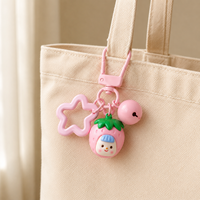 3D Fruitfiguurtjes Sleutelhanger Schattige Hars Appel Peer Ster Bel Charms Tas Hangertje Telefoonbandje Cadeaus voor Meisjes Kinderen Studenten en Vrienden