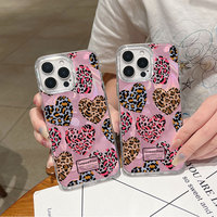 Coque de protection motif léopard effet vague d'eau pour iPhone 17 16 15 14 13 12 Pro Max 7 8 Plus XR XS