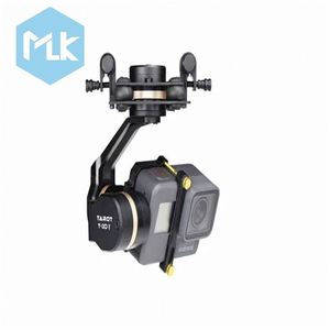 MLK <span class=keywords><strong>Tarot</strong></span> TL3T05 pour GoPro 3DIV, stabilisateur métallique 3 axes sans balais PTZ pour GoPro Hero 5, pour système FPV, caméra d'action sportive, course - Product Image 1