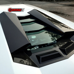 Accessoires de voiture pour Lamborghini Aventador LP700, style Novi, en fibre de carbone, couvercle de moteur arrière, prise d'air, bandes de toit, garnitures - Product Image 1