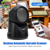 Lector de Códigos de Barras OEM de Ángulo Amplio con Sensor Automático, Bluetooth, 2600mAh, Carga Inalámbrica, Escáner de Códigos de Barras de Escritorio Manos Libres