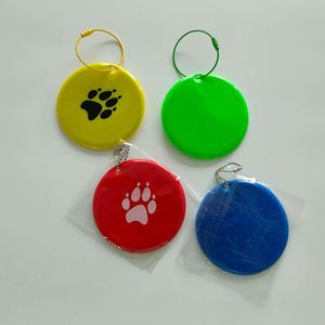 Promotion Custom Logo Design Large Round Cartoon Reflective PVC Pendant <b>Bicycle</b> Tail Safety Warning Night Riding Keychain - Product Image 2
