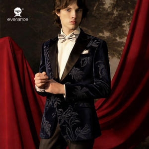 <span class=keywords><strong>Costume</strong></span> de cérémonie <span class=keywords><strong>sur</strong></span> <span class=keywords><strong>mesure</strong></span> haut de gamme croisé style italien 100 % laine coupe ajustée pour homme d'affaires, témoin ou mariage - Product Image 1