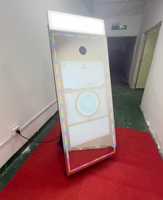 Nouvelle borne photo avec miroir 65 pouces et écran tactile 43 pouces, compatible caméra, capacité 15 personnes, impression instantanée pour mariages et fêtes