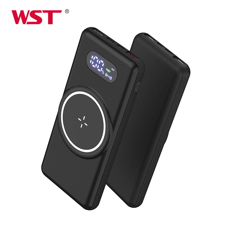 Магнитный внешний аккумулятор, беспроводные внешние аккумуляторы 10000 мАч, портативное зарядное устройство со светодиодным дисплеем, внешний аккумулятор для быстрой зарядки 22,5 Вт