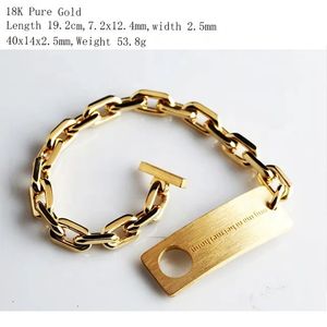 Xinfly Luxury Jewelry Custom 18k Gold Men Heavy Paper <b>Clip</b> Chain Bracelet Necklace - Product Image 5