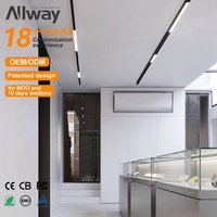 Projecteur LED sur rail commercial de haute qualité en aluminium COB pour supermarchés modernes, éclairage sur rail LED magnétique à intensité variable