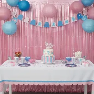 10 Tende Metalliche, Decorazione per Feste 200x100cm Rosa - Product Image 6