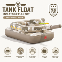 Bateau gonflable camouflage pour enfants avec canon de tir, radeau de piscine anti-retournement sûr pour la plage et la baignade